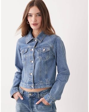 Miss Selfridge Denim Girlfriend Jacket - Blue