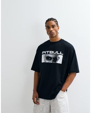 ASOS Oversized T-shirt With Pitbull Print - Black