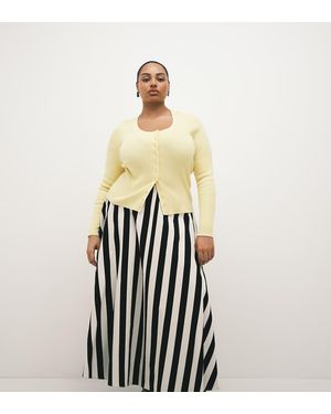 ASOS Asos Design Curve Cotton Sateen Volume Circle Skirt - White