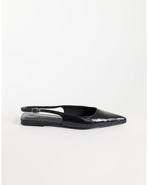 ASOS Lovestruck Pointed Toe Slingback Ballet Flats - White