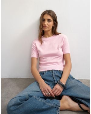TOPSHOP Shrunken Everyday Tee - Pink