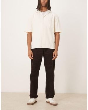 ARKET Relaxed Fit Corduroy Five Pocket Trousers - Natural