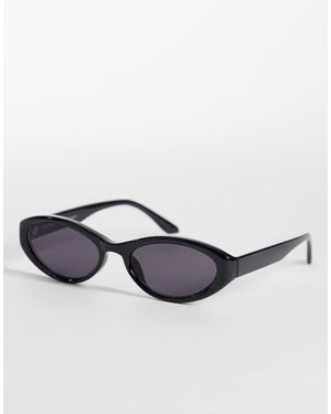 Weekday Gafas De Sol Negras Con Montura Gruesa Ovalada-Negro