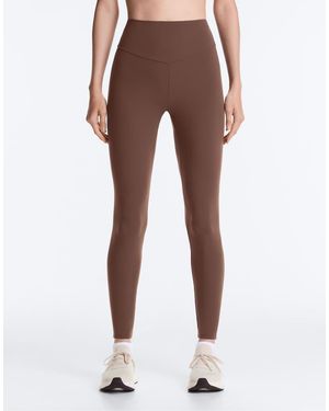 Oysho Comfortlux High-Rise Ankle-Length Leggings - Brown