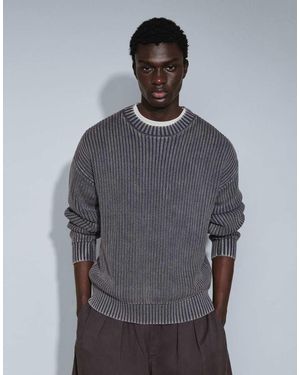 Cotton On Jersey De Cuello Redondo De Corte Box En Gris-Negro