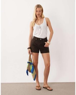 Mango Denim Mini Shorts - Natural