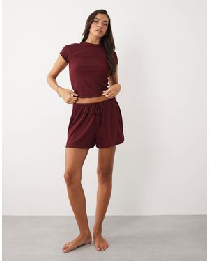 ASOS Lounge-ripp-shorts zum mix & match - Rot