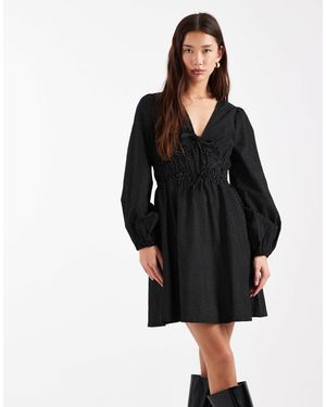 New Look – cord-minikleid - Schwarz