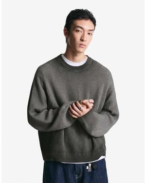 Bershka Boxy Fit Jumper - Grey