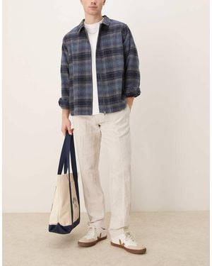 SELECTED Leroy Straight Fit Linen Trouser - Blue