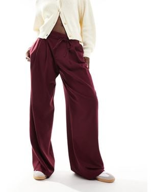 Pull&Bear Wide Leg Tailored Pants With Tie Waist