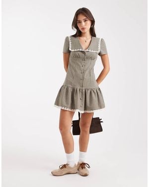Miss Selfridge Tailored Collar Mini Dress - White
