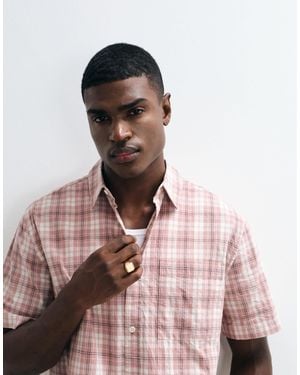ASOS Relaxed Check Shirt - Pink