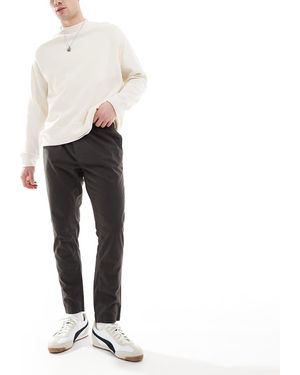 Brave Soul Broek Van Keperstof Met Elastische Taille - Wit
