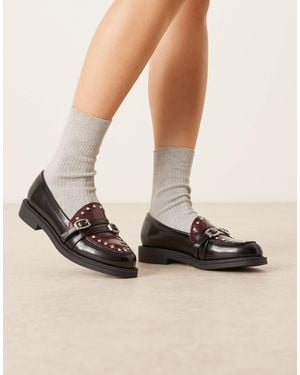 ASOS Molly Double Buckle Loafer - Black