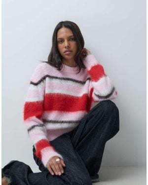 ASOS Crew Neck Boxy Jumper - Red