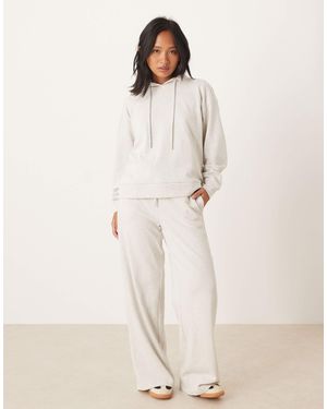 JDY Petite Wide Leg Sweat sweatpants Co-ord - Natural