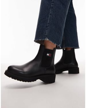 Tommy Hilfiger Leather Chelsea Boots - Blue