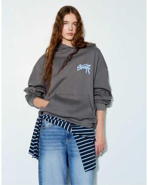Pull&Bear Stwd Bow Hoodie - Blue