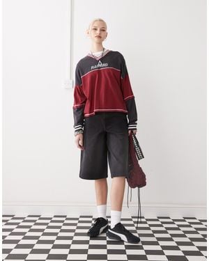 Collusion Denim Jorts - White