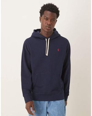 Polo Ralph Lauren Icon Logo Double Knit Hoodie - Blue