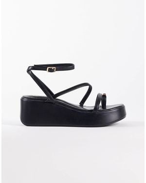 Raid Adaluna Wedge Toe Ring Sandals - Blue