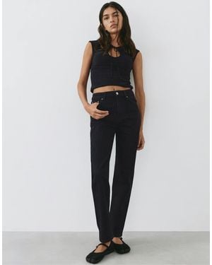 Pull&Bear Petite high-waist slim fit jeans - Schwarz
