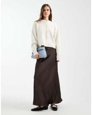 Vero Moda Satin Maxi Skirt - White