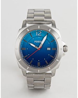 Fossil BQ2344 - Montre en acier inoxydable pour homme à cadran bleu - Métallisé