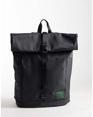 Lacoste Roll Top Backback - Black