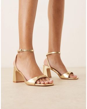 Raid Wide Fit Cora Block Heeled Sandals - Natural
