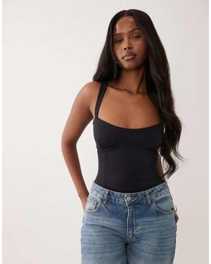 GOOD AMERICAN Sweetheart Tank Bodysuit - Blue