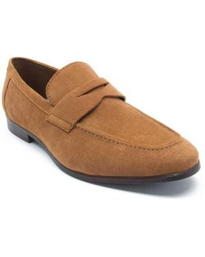 Thomas Crick Harley Loafer Suede Leather Slip-On Loafer Shoes - Brown