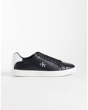 Calvin Klein Leather Low Profile Cupsole Sneakers - Blue