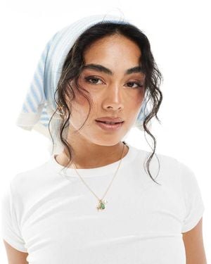 ASOS Knitted Square Neck Head Scarf - White