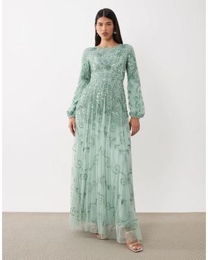 Beauut Robe longue en tulle ornée - Vert