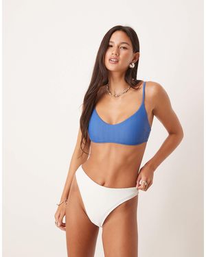 Abercrombie & Fitch Mid-rise Bikini Bottom - Blue