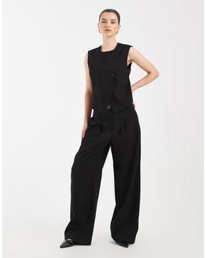 Vero Moda Mix & Match Wide Leg Tailored Trousers - Black