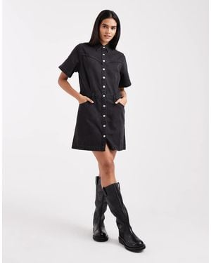 Levi's Logan Western Denim Mini Dress - Black