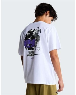 The North Face T-Shirt Met Print 'Gear Up Get Out' - Wit