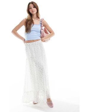 Vero Moda Smilla Tiered Midi Skirt - White