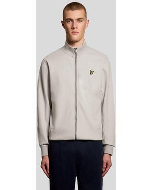 Lyle & Scott Mid Layers Pique Zip Through Sweatshirt - Natural