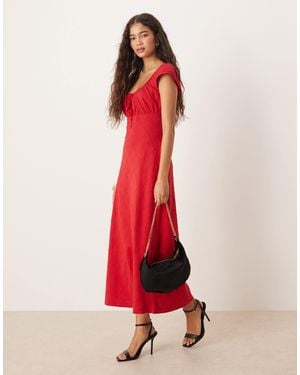 Nobody's Child Melissa Embroidered Floral Milkmaid Midi Dress