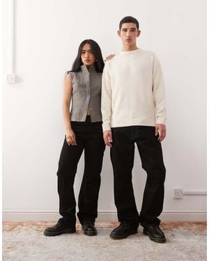 Weekday Orbit Unisex Mid Waist Straight Leg Jeans - Black