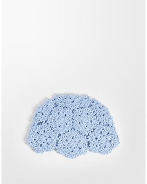 Kiwi & Co Floral Crochet Hat - Blue