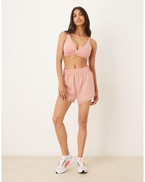 Nike Nike One Training Dri-fit High Waisted 3 Inch Frilly Shorts - Natural