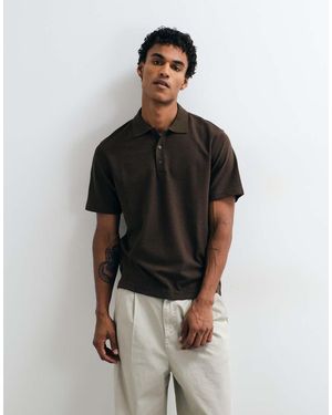 Mango Short Sleeve Polo Top - Black