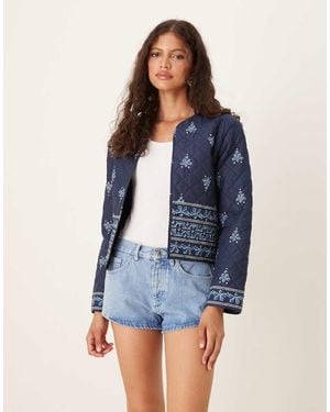 Jdy Quilted Lightweight Jacket - Blue