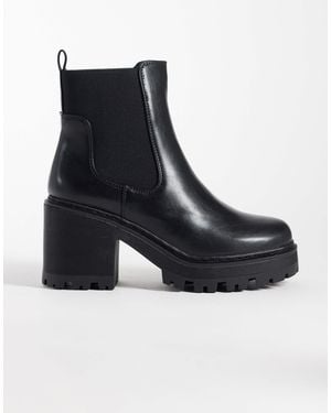 SEQWL Fuzzy - bottines chelsea chunky - Noir