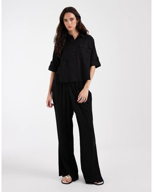 Aware – hose aus leinenmix - Schwarz